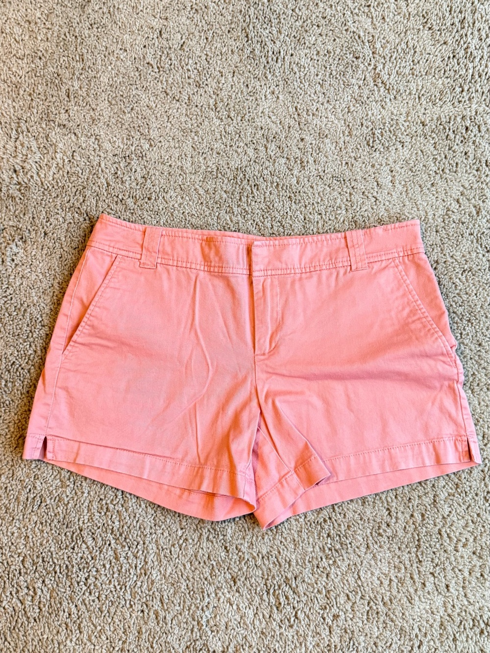 New York & Company Coral Pink Cotton Bermuda Shorts
